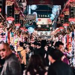 people in street during nighttime